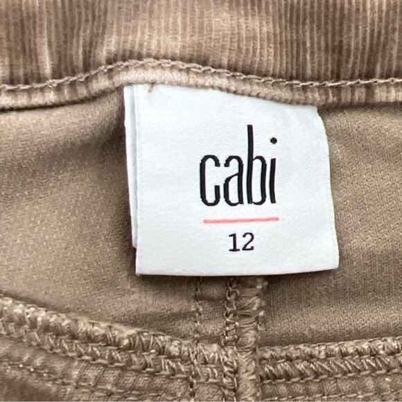 CABI London Cord Pants in Sable (Brown) High Rise Wide Leg Sz 12 #4888L EUC - Picture 5 of 6